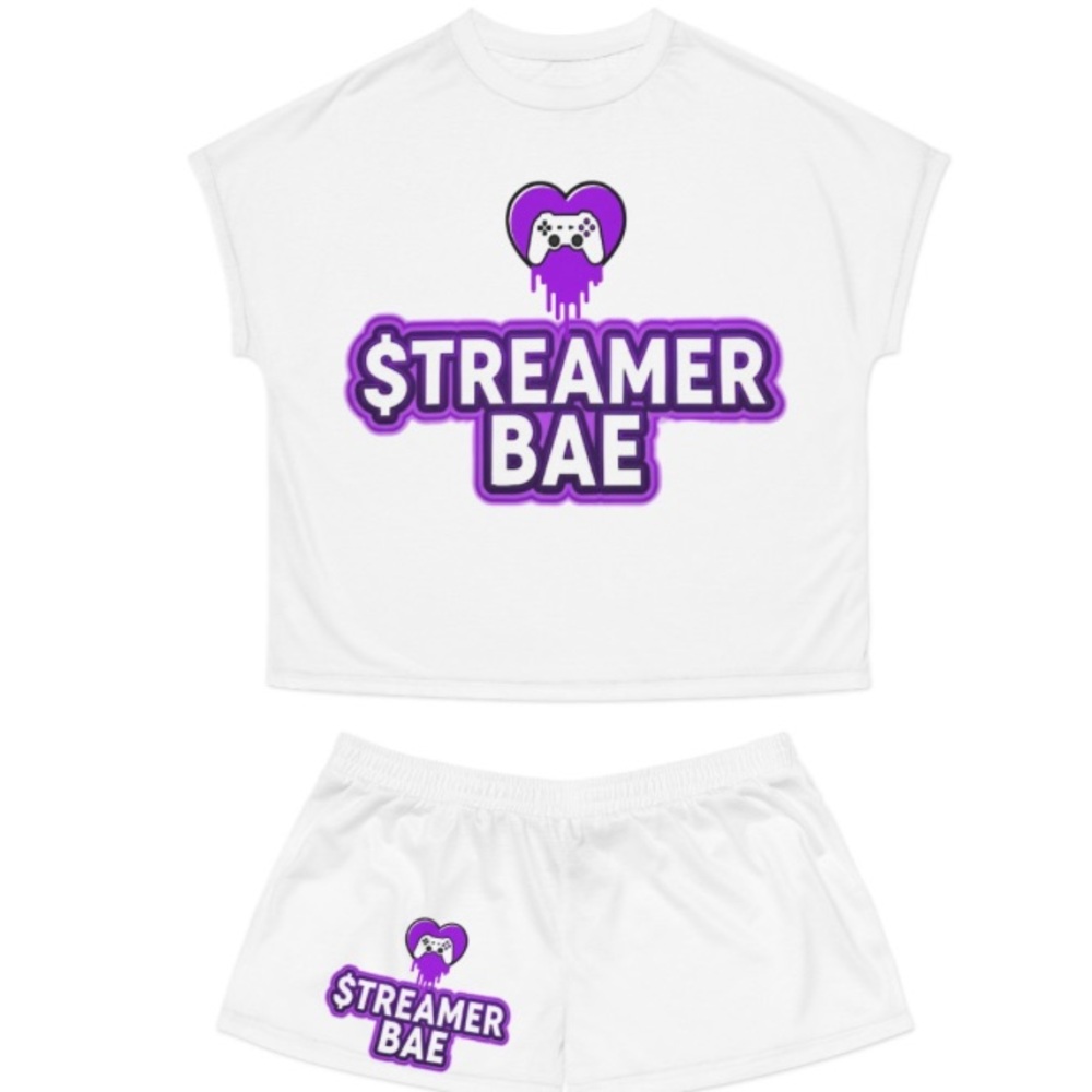 Adult Pajamas Set - White and Purple
